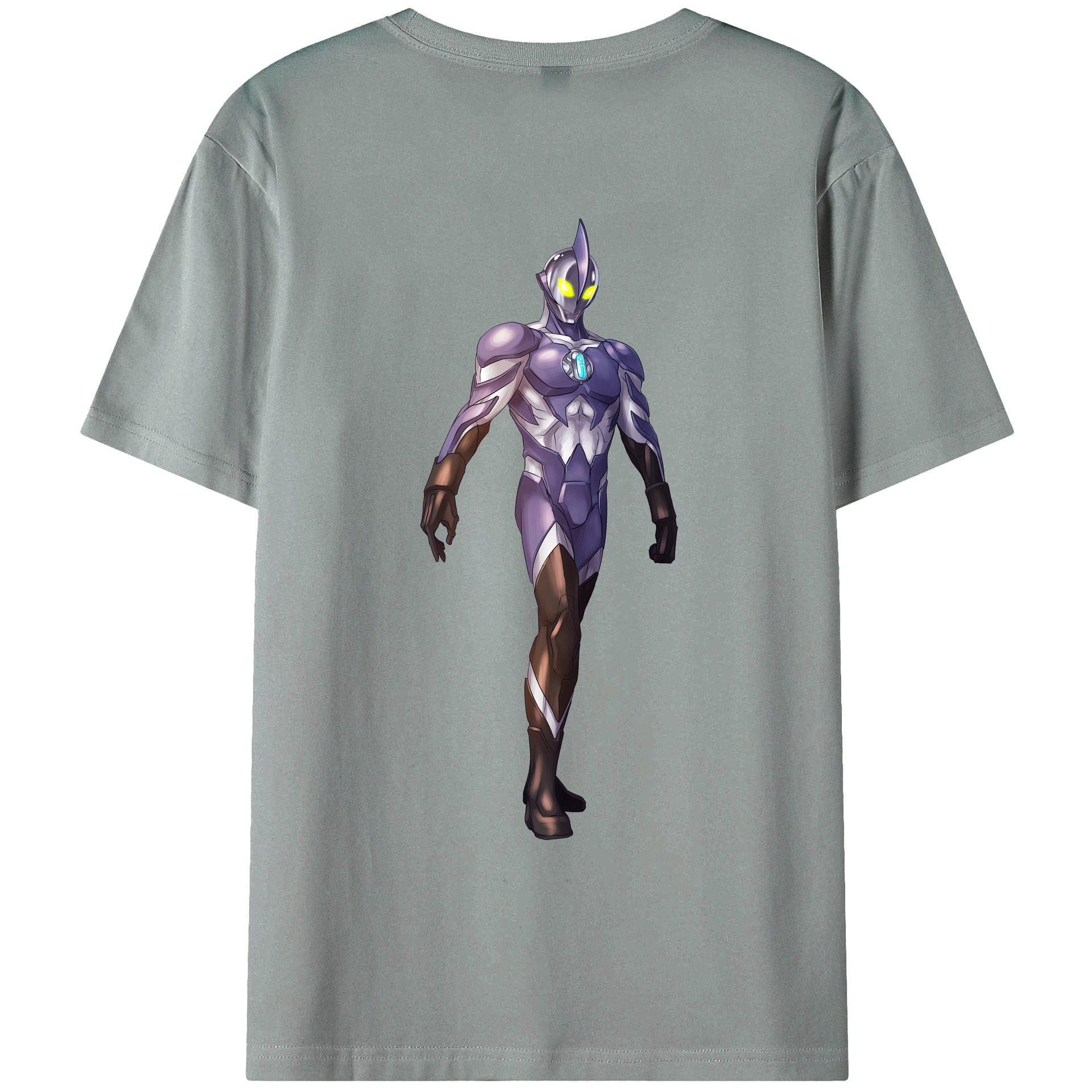 （画像用） ウルトラマン Ultraman 綿100％ メンズ半袖Tシャツ（バックプリント） 通気性